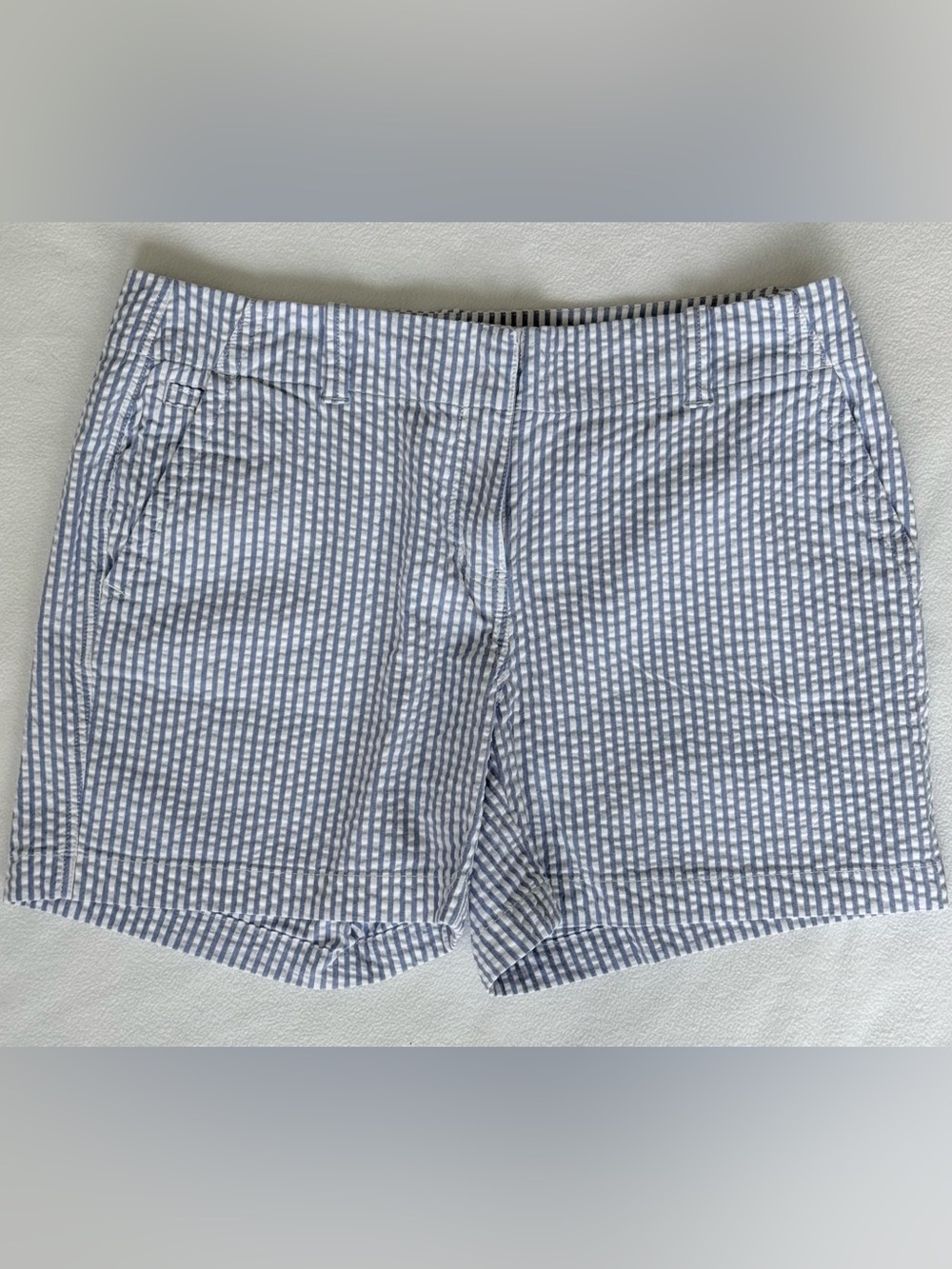 Vineyard Vines Blue and White Striped Seersucker Shorts